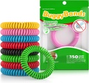 48 Pack Mosquito Repellent Dresss, Bireysel olarak yuvarlandı, DEET Free, Natural and Water Bands