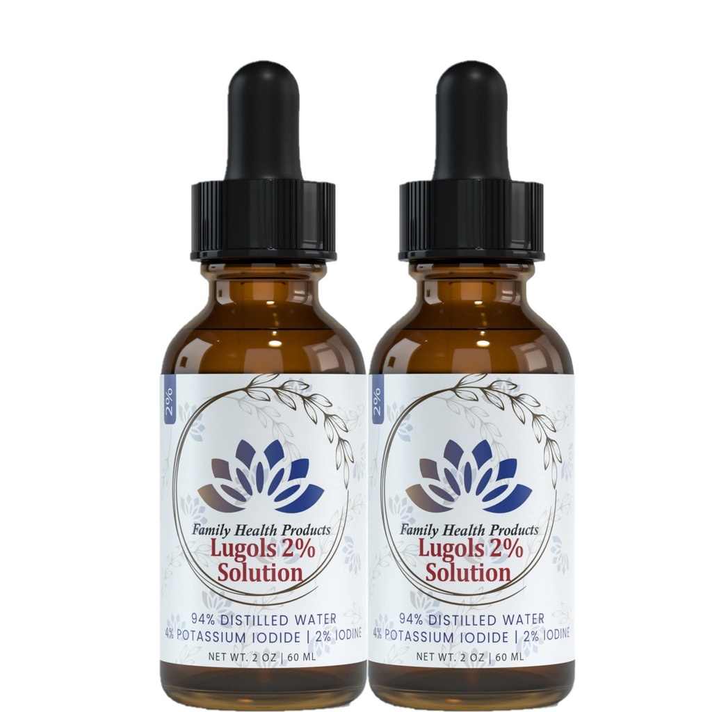 Lugols Iodine Çözüm% 2 fl oz Liquid Drops / Potasyum Iodide Çözüm 2 Yüzde Iodine Drops / Family Health Products