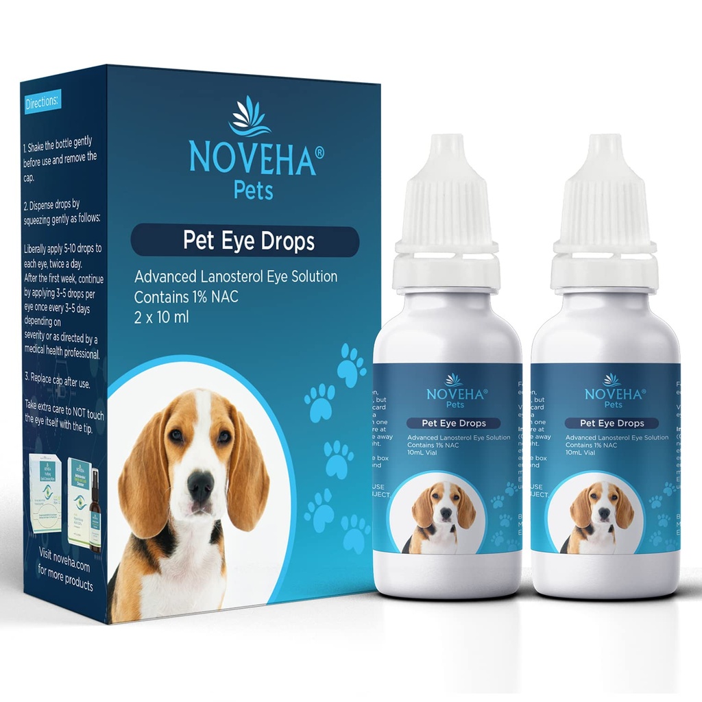 NOVEHA Pet Drops | Advanced Lanosterol Çözüm + NAC (2 x 10 mL)