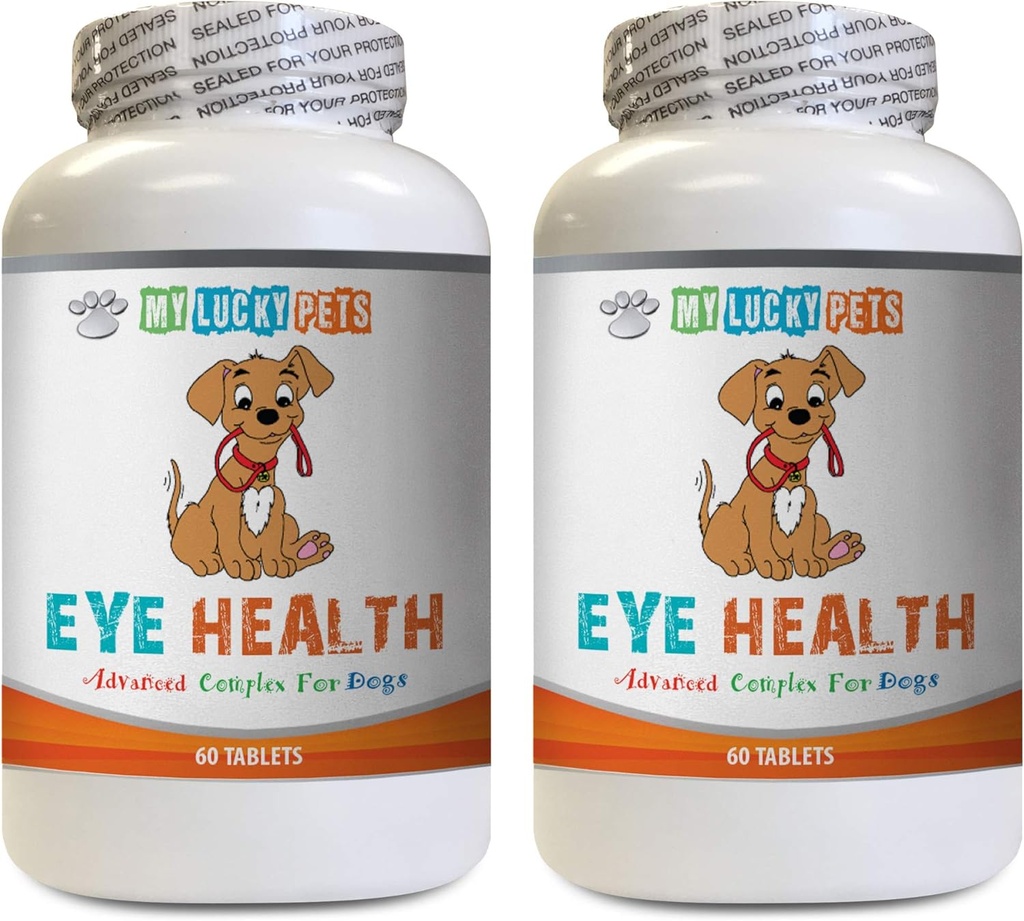 Köpek Göz Tamamı - Köpek Göz Sağlığı - Gelişmiş Formula - Faydaları Vizyon - Immune Destek - Köpek Vitamin Kalp - 2 Şişe (120 Tedavi)