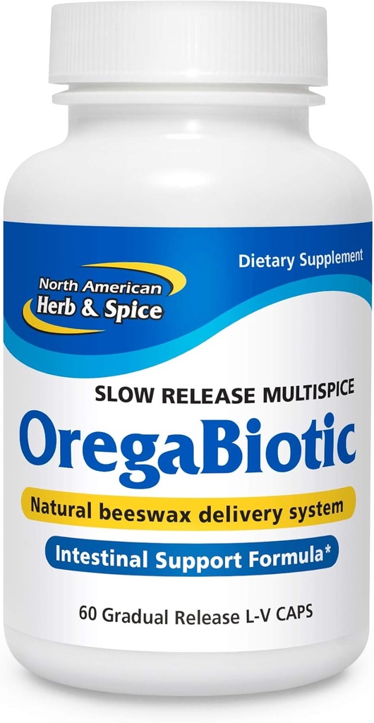 Kuzey Amerika Herb & Spice OregaBiotic - 60 Capsules - Immune System & Digestive Support - Saç, Skin & Nail Health - Black Seed Oil, Cumin Oil, Oregano Oil, Sage Oil - Non-GMO - 30 Toplam Hizmetler