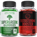 Atlantis Beslenme Supergreens 60 Gummies + testosteron ATM 2Pack (120 Gummies)