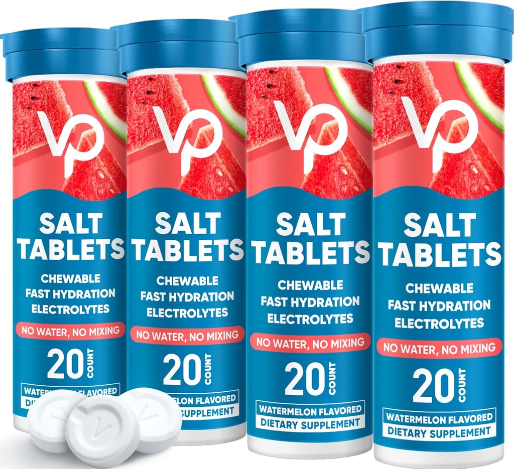Girişim Pal Chewable Electrolyte Tabletleri, 80 Kont Hızlı-Dissolve Sugar-Free Stick Salt Tabletler - Hızlı Hydration, Açık Koşu, Yürüyüş, Spor | Keto & Vegan Dostu | 4 Pack