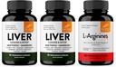 Sandhu'nun Liver Renew Cleanse & L-Arginine with Nitrik Oksit Precursor Capsules | Supports Immune, Digestive Health, Energy and Health Circulation