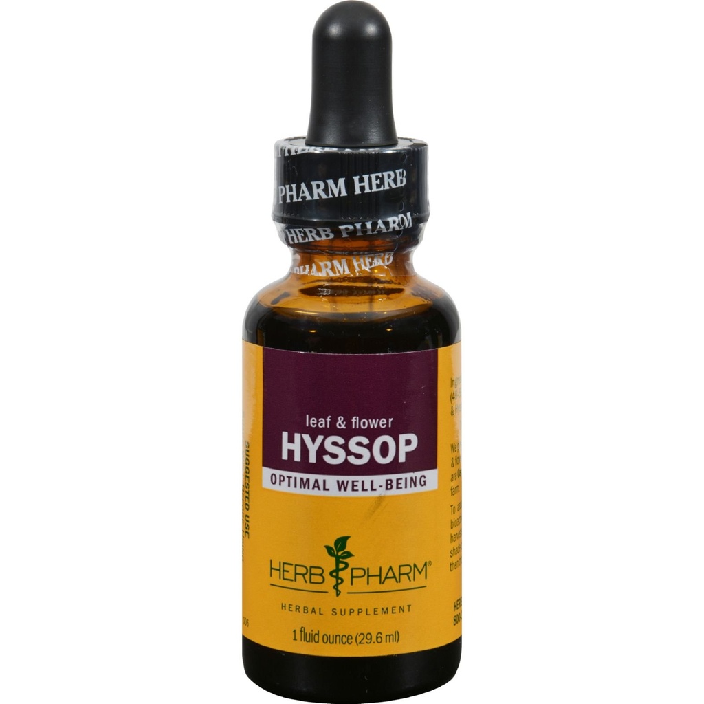 Herb Pharm, Organik Hysop Sıvı Türlemeyi Onayladı - 1 Ounce