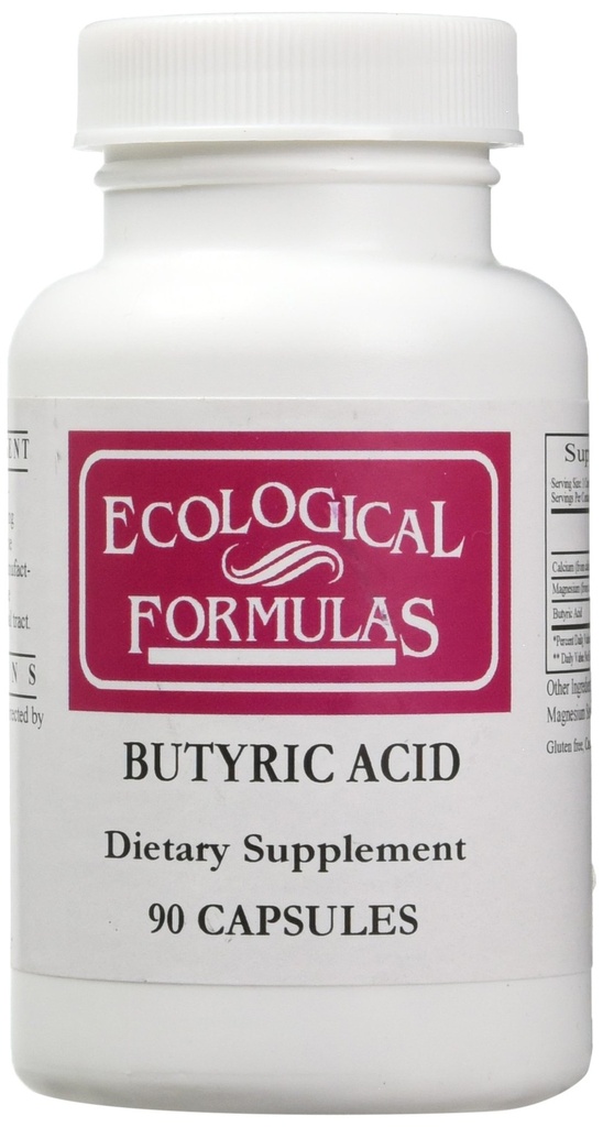 Ecological Formulasuba Magnezyum Butyrate (Btyric Acid), Destekler Gut Health. 1-Pack, Cream, 90 Capsules