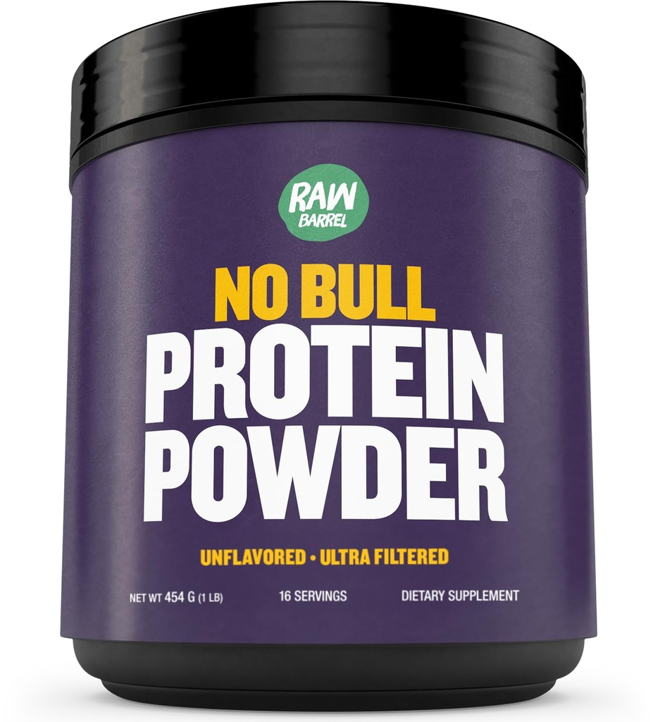 1lb No Bull Unflavored Whey Protein Toz, Pure, Instantized Whey Supplement, Yüksek Protein, Low Carb, No Fillers, No Wordss, Flavorlessless