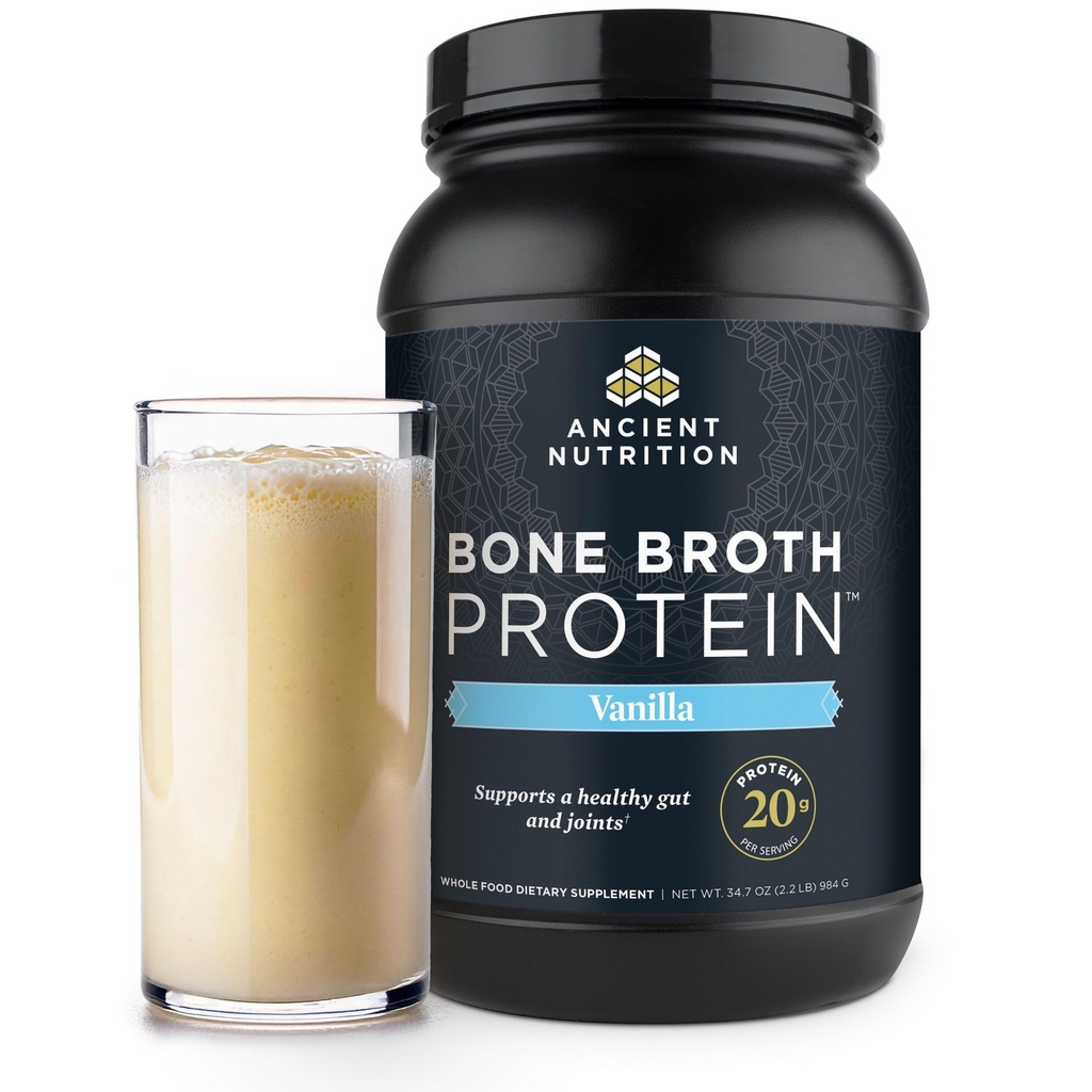 Eski Beslenme Çimi Fed, Bone Broth protein Toz, 20g protein, Hydrolyzed Collagen,, Keto & Paleo Friendly, Supports Joint, Gut Health, Vanilla, 40 Hizmetler