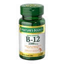 Nature's Bounty Vitamin B12 2500 mcg, Cellular Energy Support, for Energy Metabolism, Heart & Nervous System Health, 75 Quick Dissolve Tabletleri