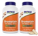 Şimdi Bromelain 500 mg, 200 Veg Capsules (Pack of 2) Supplement - Non-GMO, Vegan 500 mg Caps