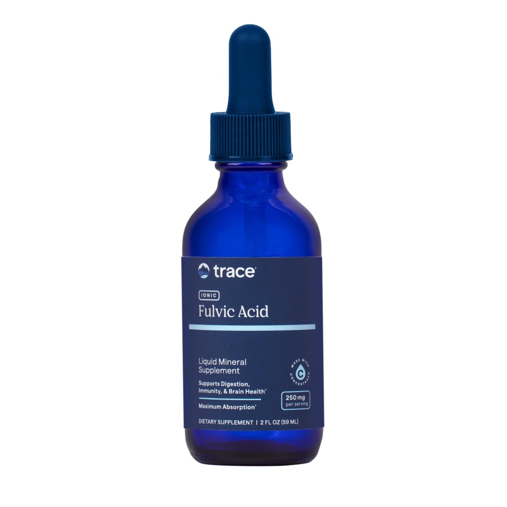 Trace Minerals Ionic Fulvic Acid 250mg - Essential Mineral Supplement to Support Hydration & Energy Production - Aids Muscle Endurance - Sağlıklı Digestion için Sıvı Supplement - 2 fl oz (59 Hizmet)