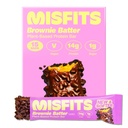 Misfits Vegan Protein Bars, Brownie Batter - Güncelleme Recipe | Plantive, Low Sugar & Carb, High Fiber Snacks | Pack of 15