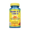 Nature's Life Super D-3 4000 IU | Yüksek Potency Vitamin D Supplement | Sağlıklı Kemikleri, Dişleri ve Immune Sistemi | 100 Softgels