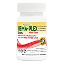 NaturesPlus Hema-Plex Iron - 60 Slow-Release Mini-Tabs - 2 Pack - 85 mg Chelated Iron - Total Blood Health - C & Bioflavonoids - Vegan, Gluten Free - 60 Toplam Hizmetler - 2 Paket