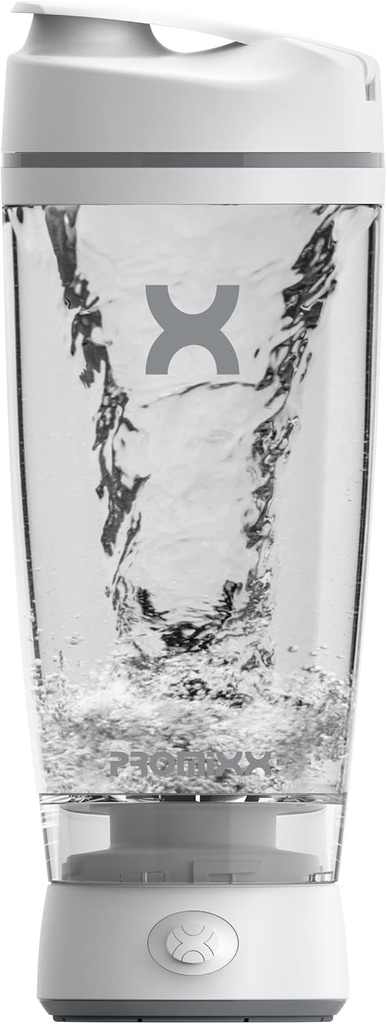 Promixx Shak Originaler Şişe - Parlak Protein Shakes için Pil-güçlü - BPA Free, 20oz Kupası (Beyaz)