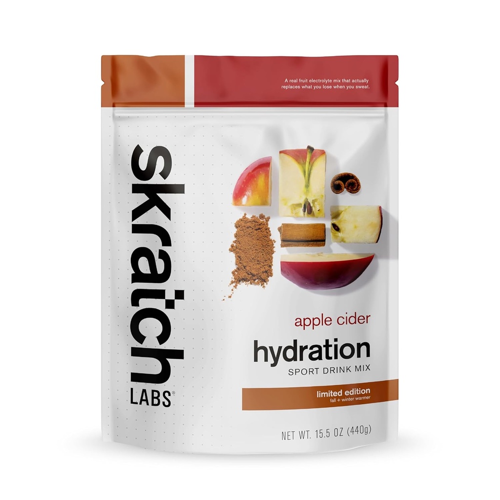 Skratch Labs Hydration Toz | Sport Drink Mix | Electrolytes Toz Egzersiz, Endurance ve Performans | Apple Cider | 20 Hizmet | Non-GMO, Vegan, Kosher