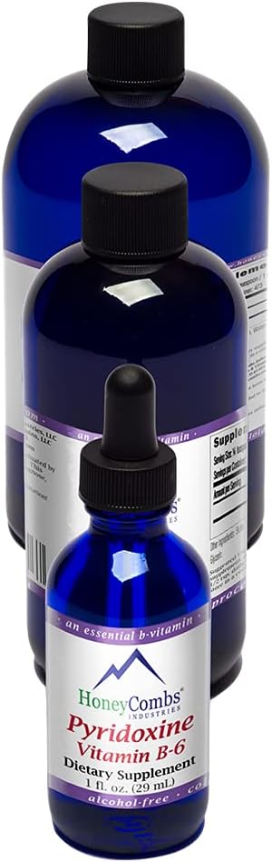 B6 Vitamini (Pyridoksie) Geri Döndürme - Doğal Beyin Fonksiyonlar Desteği için Sıvı Vitaminler, Kan Gemileri ve Immune Desteği - Sıvı Vitamin Mood Supplement - Alkol Özgür Sağlık Supplement (16 Fl Oz)