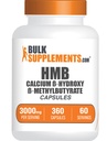 BulkSupplements.com HMB Capsules - Steel HMB Supplement, Beta-Hydroxy Beta-Methylbutyrate - Gluten Free, 6 Capsules per Service (3000 mg), 360 Count (Pack of 1)