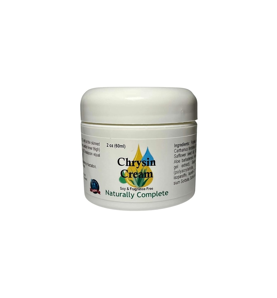 Chrysin Cream | Erkekler ve Kadınlar için 2 oz. Jar Jar