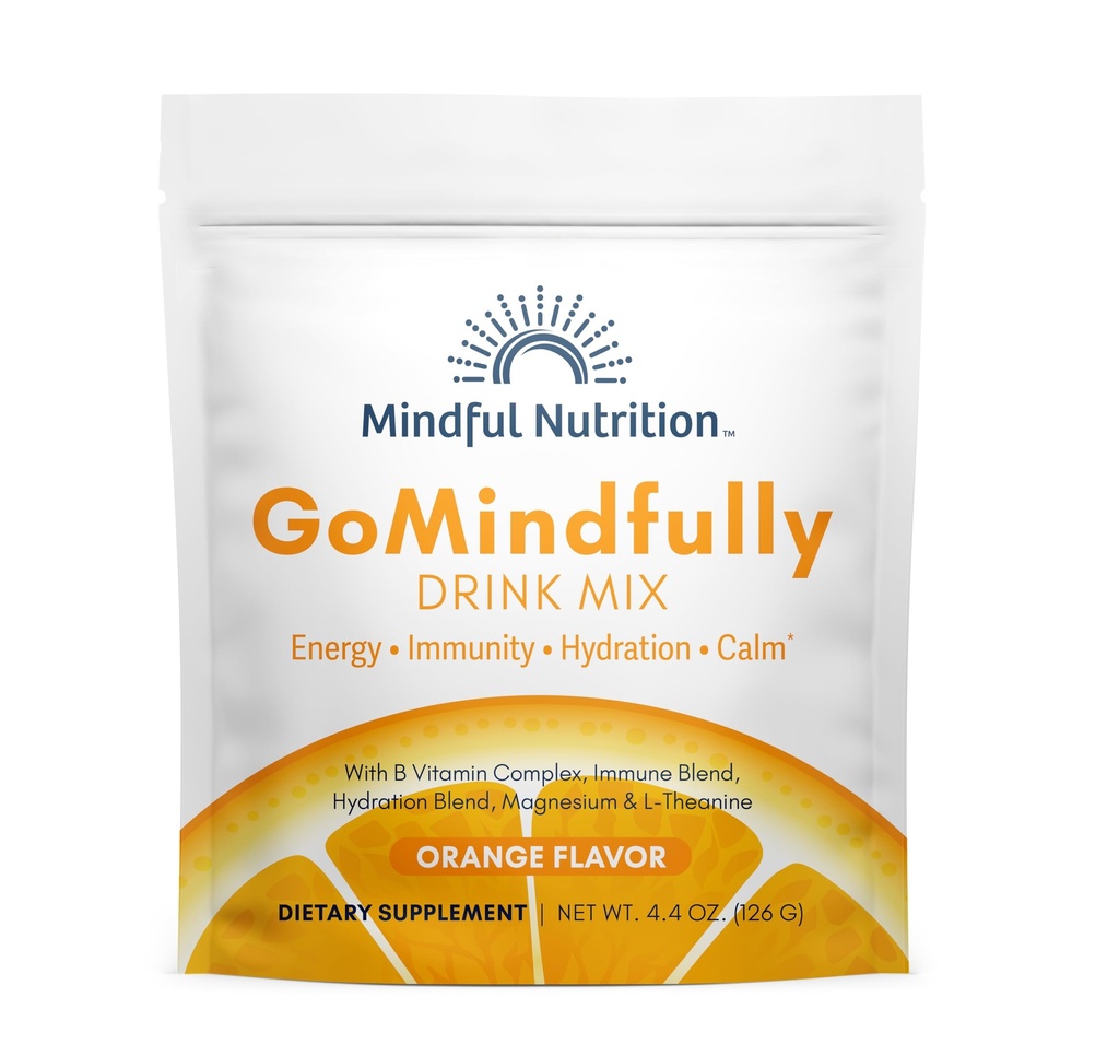 GoMindly Orange Super Calm Toz İçecek Mix for Hydration, Recovery, Immunity and Energy with Trace Minerals, Essential Vitamins, L-Theanine ve B Vitamin Kompleksi