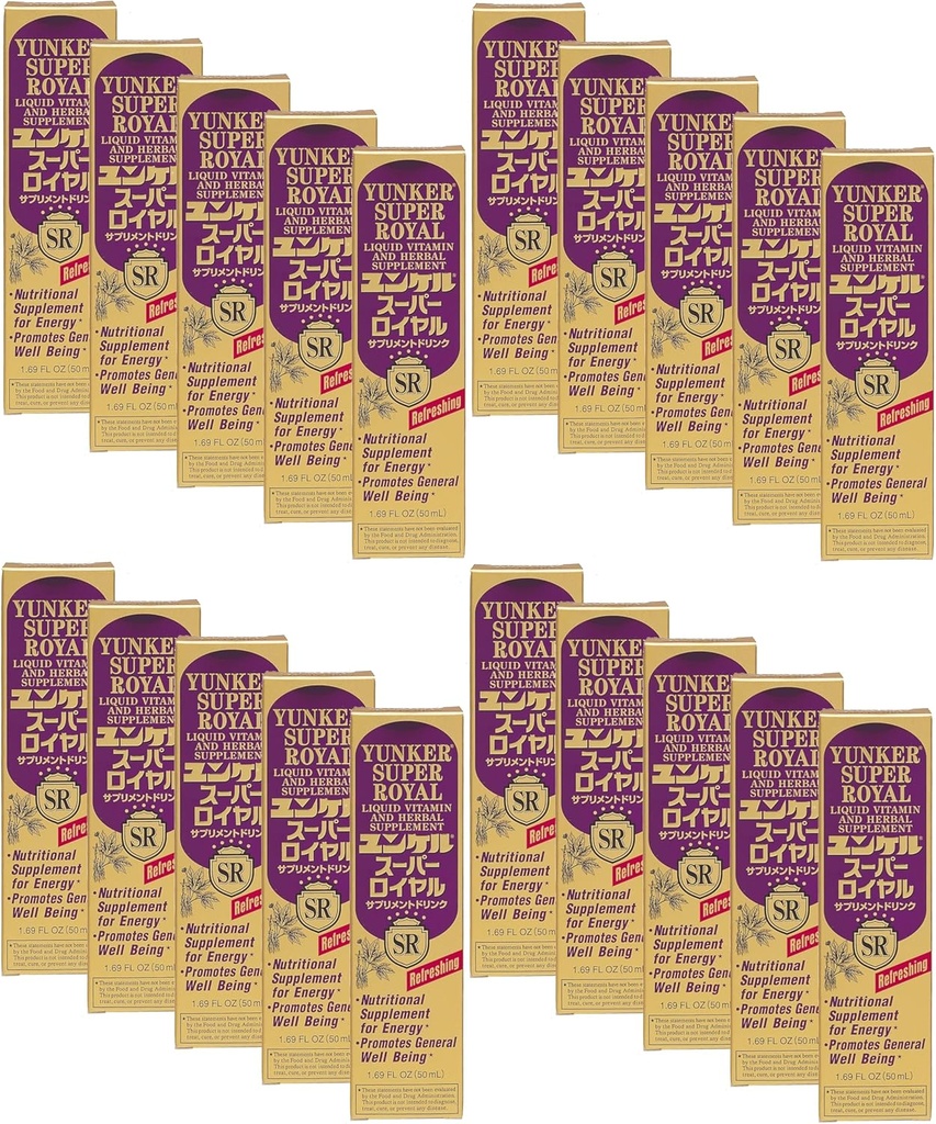 Super Royal, Sıvı Vitamin & Herbal Supplement, nergy Herbal Supplements, Herbal Energy Boost, Fiziksel Yağı Azaltır ve Tiredness, 1.69 Fl oz, Japonya'da (Pazar 20)