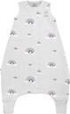 Woolino 4 Season Baby Sleep Bag with feet, Merino Wool and Organic Cotton Walker Sleep Sack, Toddler Sleeping Bag, 18-36m, Rainbow