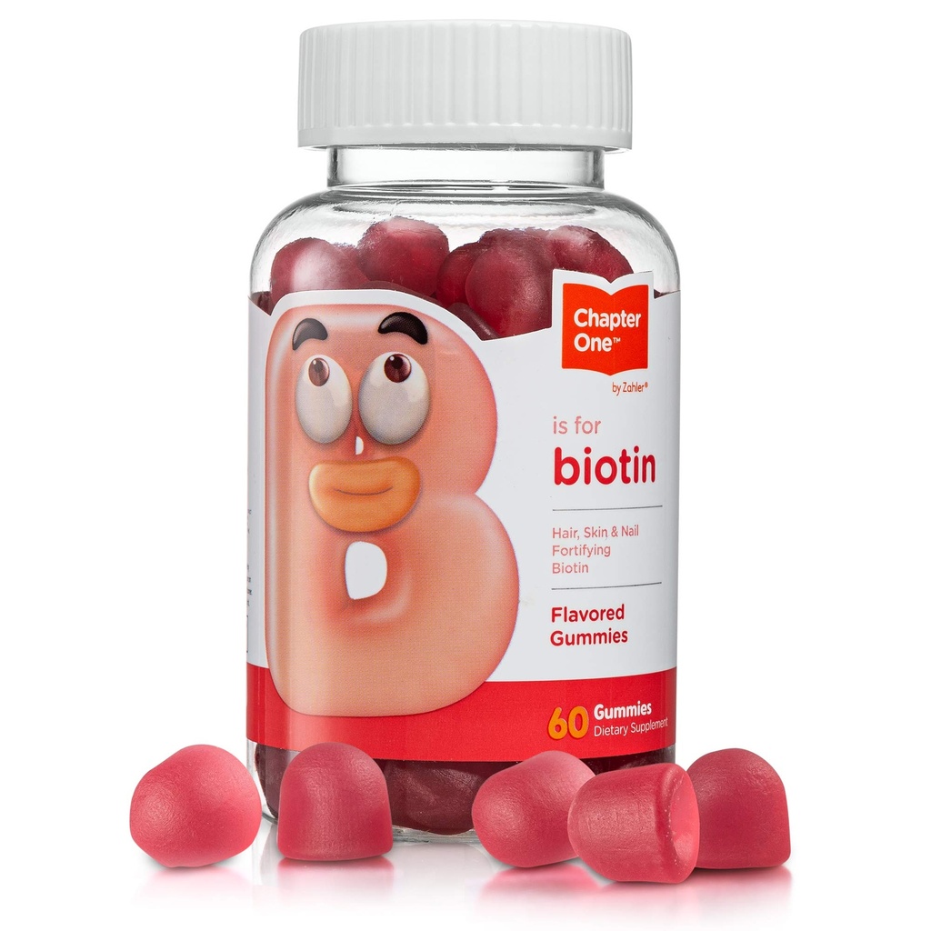 Zahler Bölüm One Biotin Gummies, Saç Skin ve Nails Forting Biotin, Sertifikalı Kosher, 60 Flavored Gummies