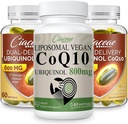 Liposomal CoQ10 800 mg 1'i Ubiquinol CoQ10 600 MG Softgels ile Omega-3 & Shilajit & PQ 2'yi 9
