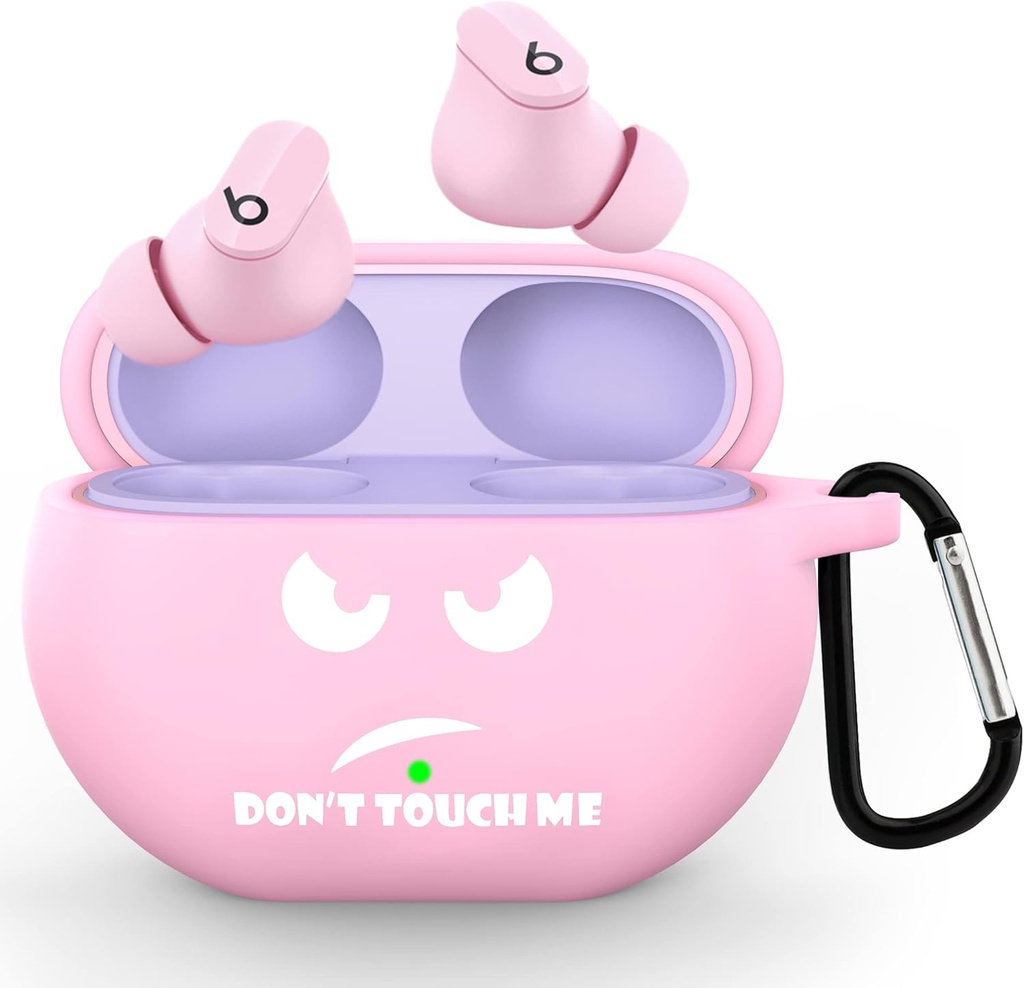 CACOE Silikon Davası Beats Studio Buds/Beats Studio Buds + 2023, Korumalı Skin Beats Studio Buds Cases Shockproof Cute Funny Print Aksesuarları ile Makyaj (Pink)