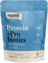 Nuzest - Protein + Probiyotikler – Gut Health - Superfood Toz Plant proteini - 300g / 10.6 oz Pouch (10 hizmet) (Fransız Vanilla, 300g)