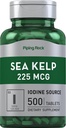 Piping Rock Sea Kelp Supplements | 225mcg | 500 Tablet | No-GMO, Gluten Free
