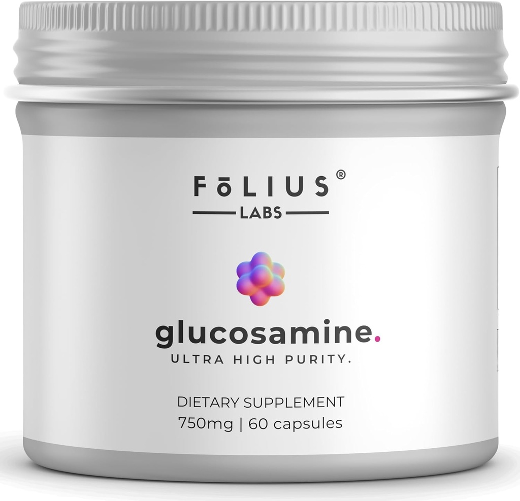 Glucosmine Sulfate Pyum Klorid 750 mg for Health Joints, Bones and Cartilage - Erkekler ve Kadınlar için Ortak Destek Supplement (60 Capsules)