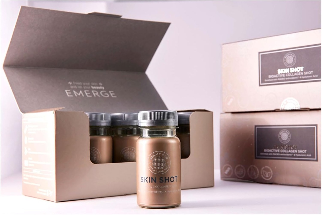 Beauty &Go Skin Shot - 30 Şişe x 100 ml - 30 günlük tedavi - Sıvı Collagen Supplement - Anti-ageing Beauty Drink Collagen 5000 mg, Hyaluronic Acid, Biotin, Niacin, Antioksis, Mineraller.