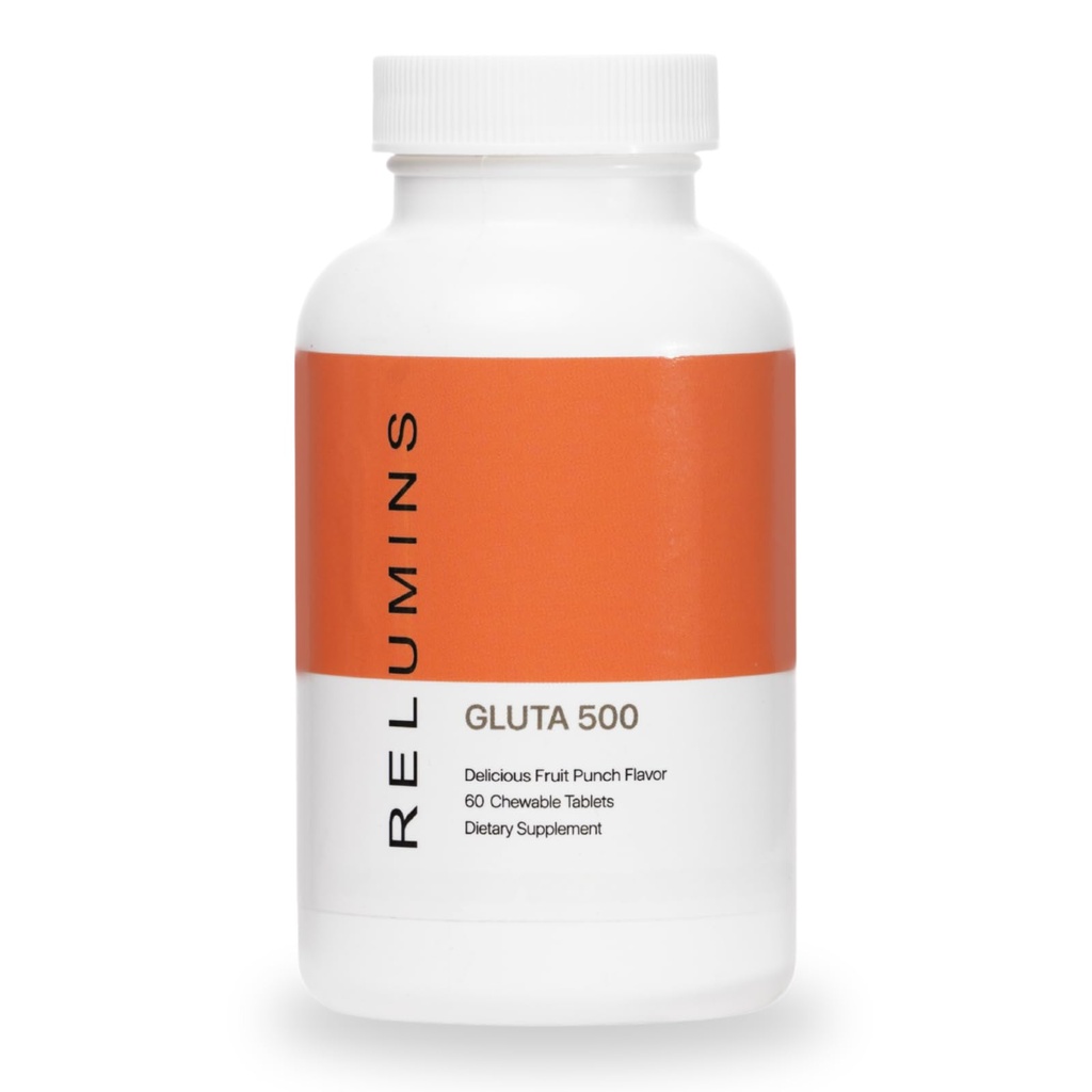 Gluta 500 Chewable Tabletleri Glutathione, Hyaluronic Acid, C, Biotin & Collagen – Supports Skin Tone & Glow Fruit – Punch Flavor – Made in USA – 60 Tabletler