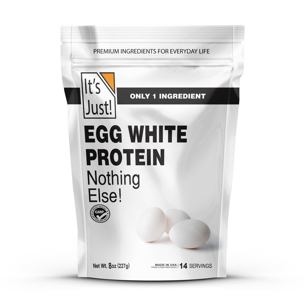 Sadece! - Yumurta Beyaz Protein Toz, ABD'de Cage-Free Eggs'tan yapılmış, kuru Yumurta Beyazları (Unflavored, 8oz)