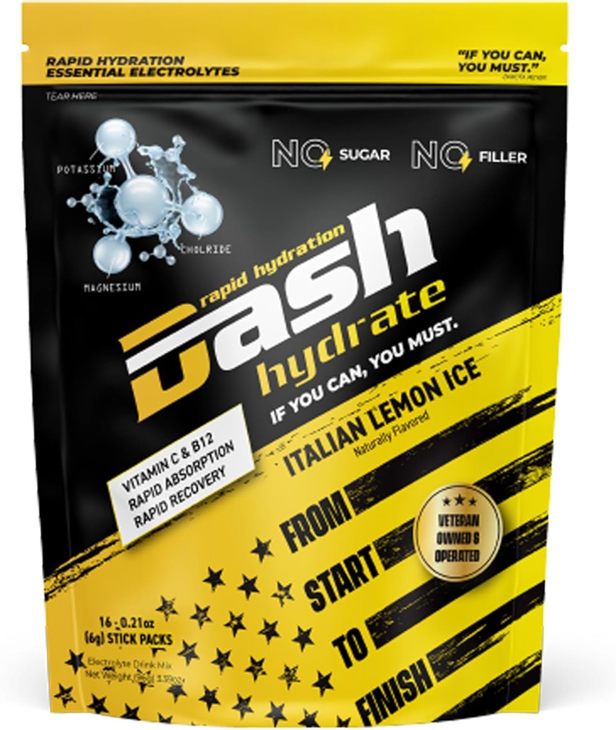 Hızlı Hydration Electrolyte Drink Mixets | Hızlı Abions & Recovery with No Sugar | Activate Energy – Detoxify - Support |16 ct (İtalyan Limon Buzu)