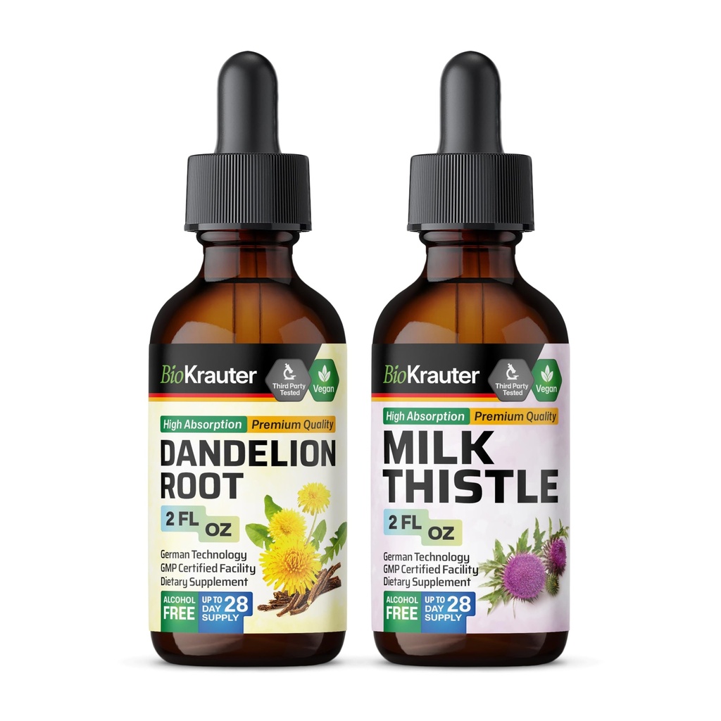 BIO KRAUTER Dandelion Tincture 2 Fl. Oz. & Milk Butle Tincture 2 Fl. Oz.