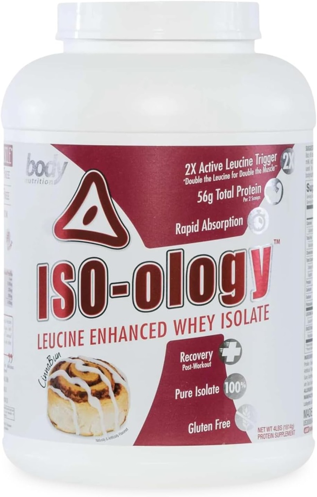 Vücut Beslenme ISO-Ology, Leucine-Enhanced Whey Isolate Protein Toz, Post-Workout Recovery Supplement, Isola Grassted Fed Whey, Cinnabun Flavor, 4lbine-Enhanced Whey Isolate Protein Toz, Post-Workout Recovery Supplement, Isolated Grassted Fed Whey, Cinnabun Flavor, 4lb
