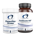 Sağlık Hot Flash & Vaginal Support Probiyotik Sche - FemGuard-HF (60 Capsules) için tasarımlar Diminish Mild Menopause Hot Flashes + ProbioMed Women (30 Capsules) Gut & Vaginal Probiyotik