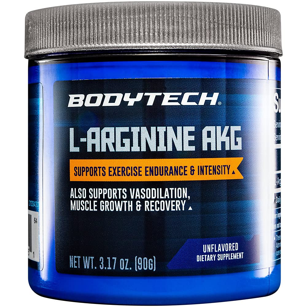 BODYTECH L-Arginine AKG 3000MG - Endurance & Intensity, Kas Büyüme ve Kurtarma, Vasodilasyon, Nitrik Çimento (3.17 Ounce Toz)