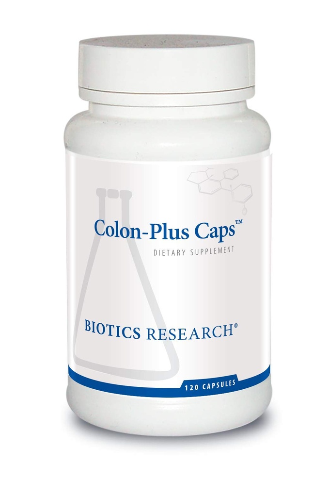 BIOTICS, Colon Plus Caps Fiber Capsule, Digestive Health, ► Fiber, Laxative, Relieve Constipation, Regularity, Heart Health, Microbial Balance, Gut Flora 120 Capsules