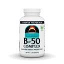 Source Naturals B-50 Kompleksi 50 mg B-Vitamins for Energy Production Support - 250 Tablet