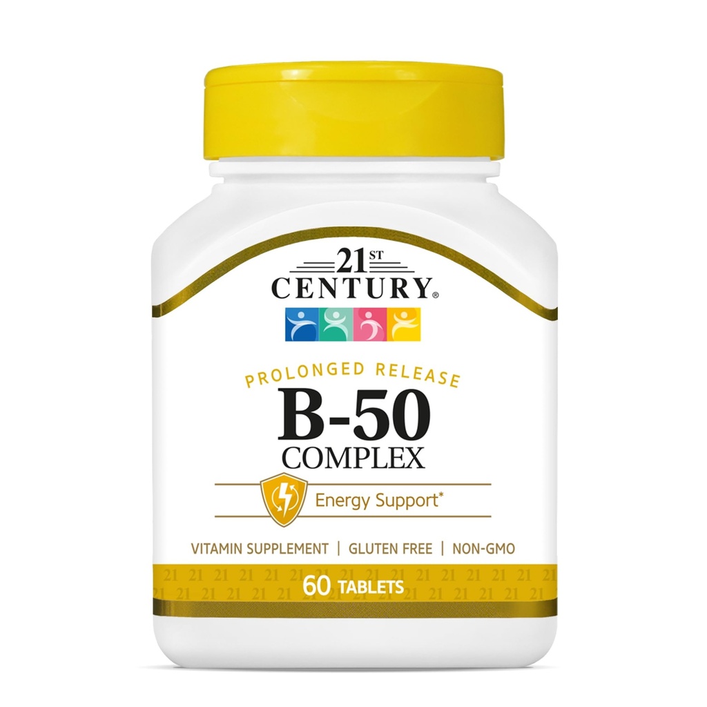 21st Century B 50 Kompleks Prolonged release Tabletleri, 60 Kont (Pack of 1)
