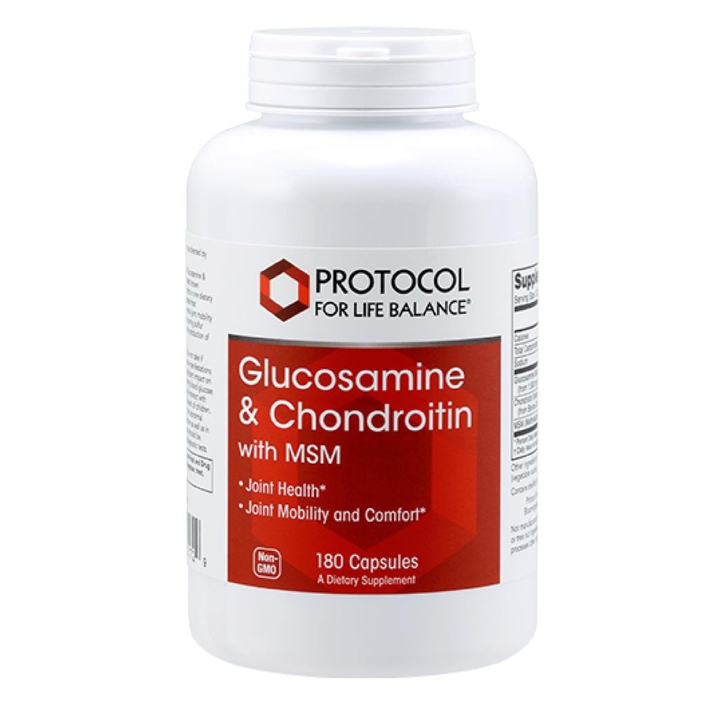 MSM ile Glucosamine & Chondroitin - Ortak Destek* - Chondroitin MSM Supplement - Non-GMO & Dairy Free - 180 Veg Caps