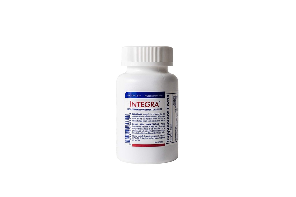 Integra (90)- Iron Supplement-Vitamin C- Ferrous Fumarate & Polysaccharide Iron Kompleksi