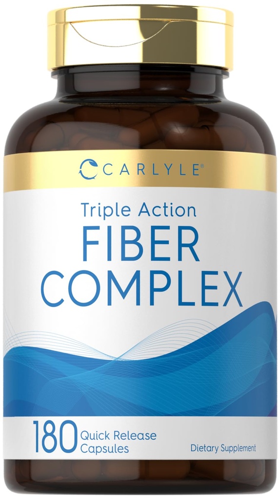 Carlyle Fiber Kompleksi | 180 Capsules | Non-GMO Supplement | Triple Action Fiber Kompleks