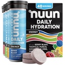 Nuun Energy Electrolyte Tabletleri BTC ile, Green Tea Extract'tan Caffeine, B12, B6, B5, Magnezyum & 4 Diğer Elektrolytes, Gluten Free & Vegan, Karma Flavors, 4 Pack (40 Toplamı)