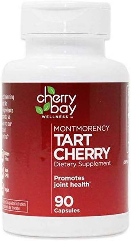 Montmorency Tart Cherry Diyetary Supplement 480 mg | 90 Count | Non-GMO & Gluten Free | Ortak Sağlık Destek Yardım