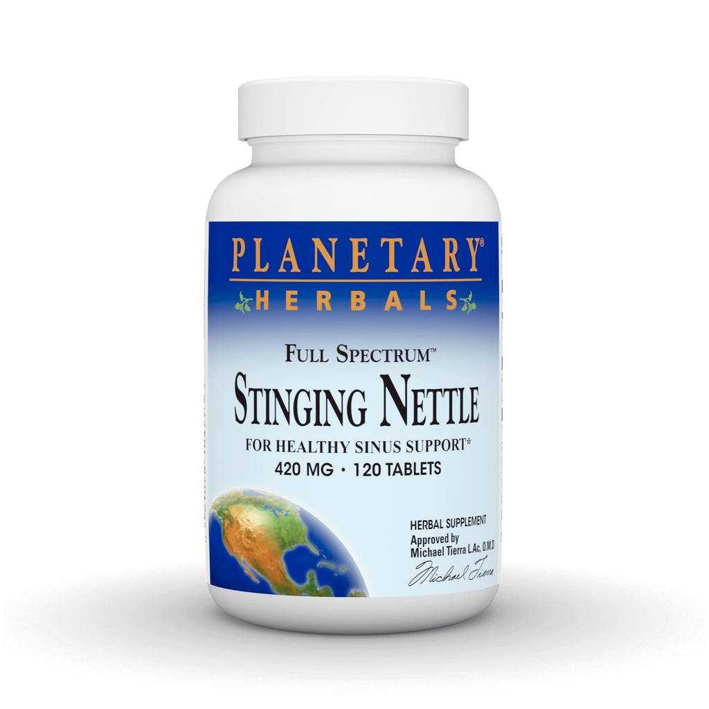 Gezegensel Herbals Full Spectrum Sting Nettle, Sağlıklı Sinus Desteği için * 420 mg - 120 Tablet