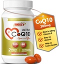 CoQ10 200 mg Softgels – Yüksek Abvitamin Coenzyme Q10 için Kalp Sağlığı, Hücre Enerji ve Antioksi Desteği – 60 Softgels